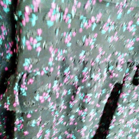 Zara V Neck Long Sleeve Floral Ruffled Dress Size Xs - Picture 3 of 5